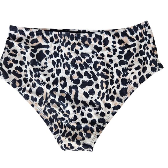 Aimage Womens Med High-Waisted Racerback Leopard Print Bikini Set Sexy Beach - Picture 7 of 8